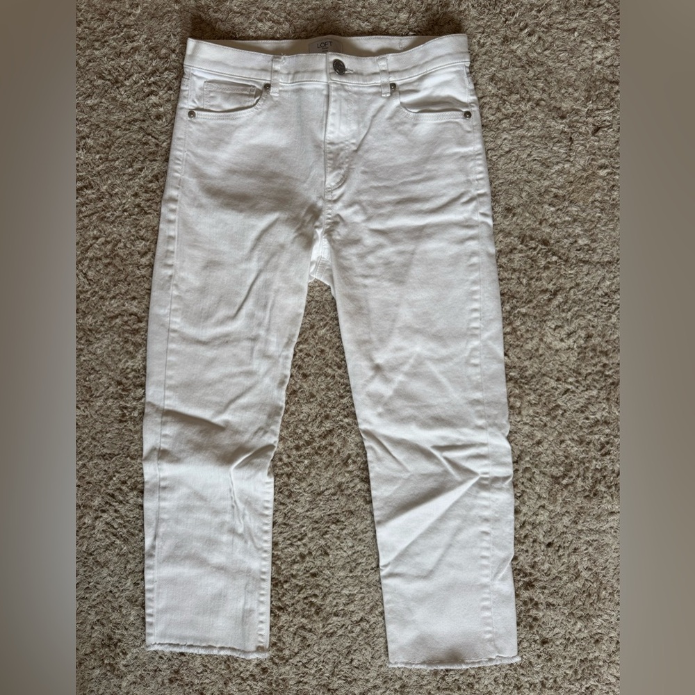 Loft 4P white denim jeans